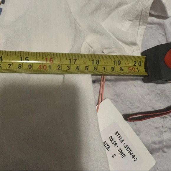 Skies Are Blue Embroidered Peasant Top Bohemian Blouse Short‎ Sleeve S - Picture 4 of 5